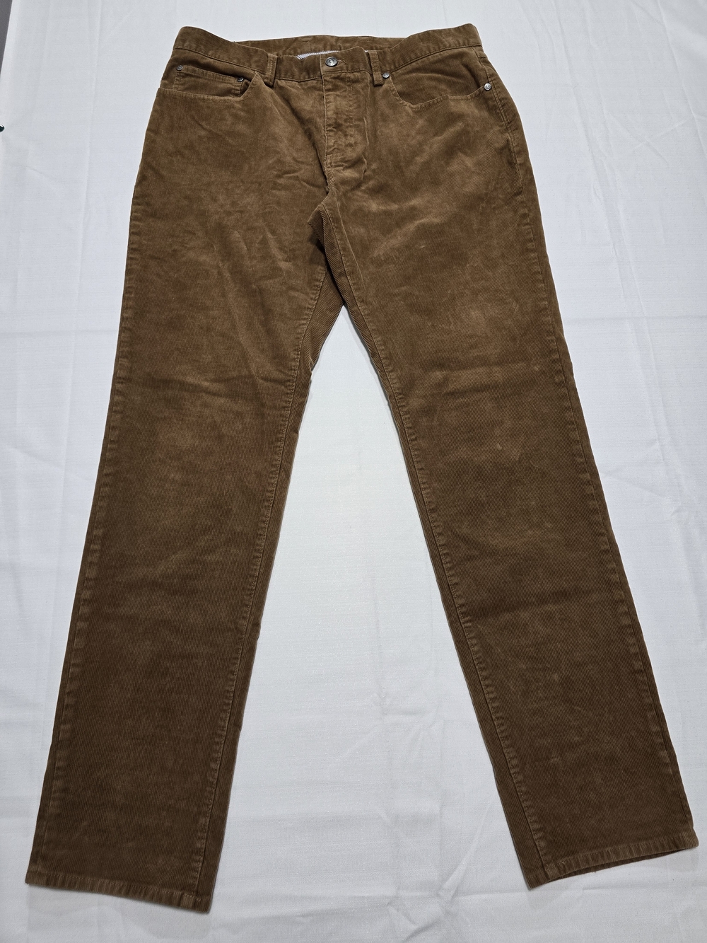 Brooks Brothers Men's Brown Corduroy Straight-Leg Pants | Size 35x32